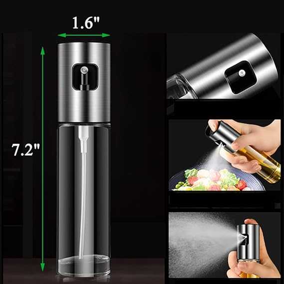 Glass Oil Spray Bottle – Oil Control Kitchen Sprayer