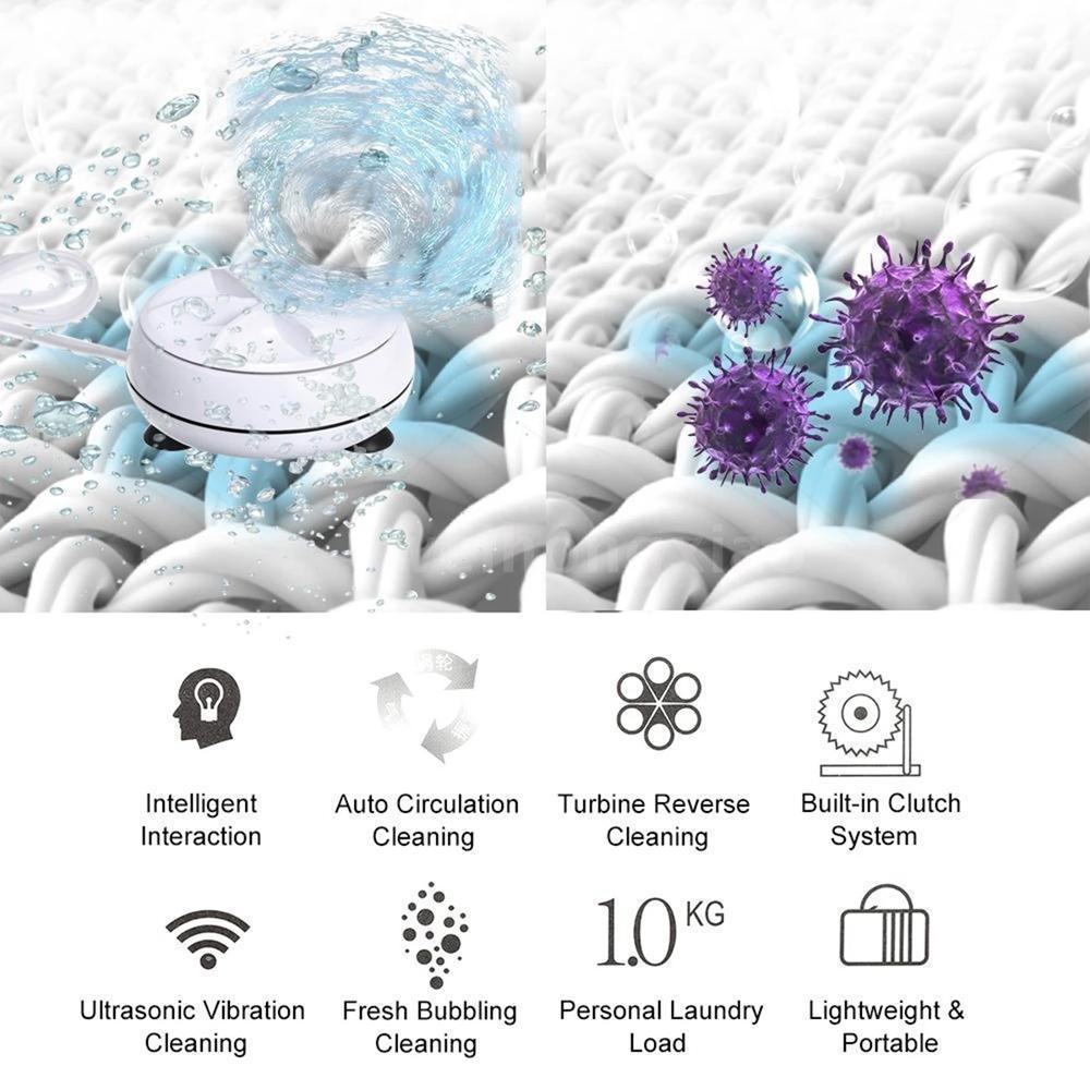 Portable Mini Washing Machine – Compact 3-Inch Automatic Washer