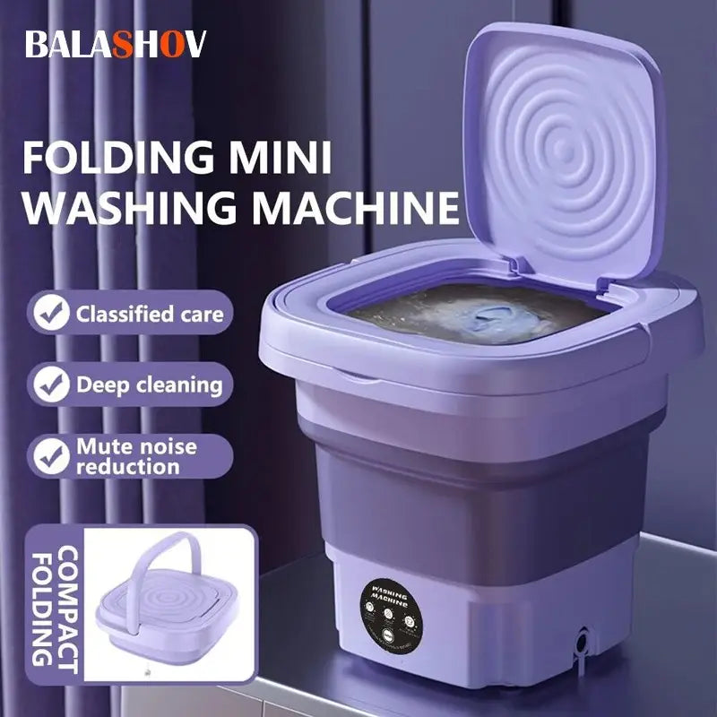 Portable Mini Washing Machine – Compact & Foldable
