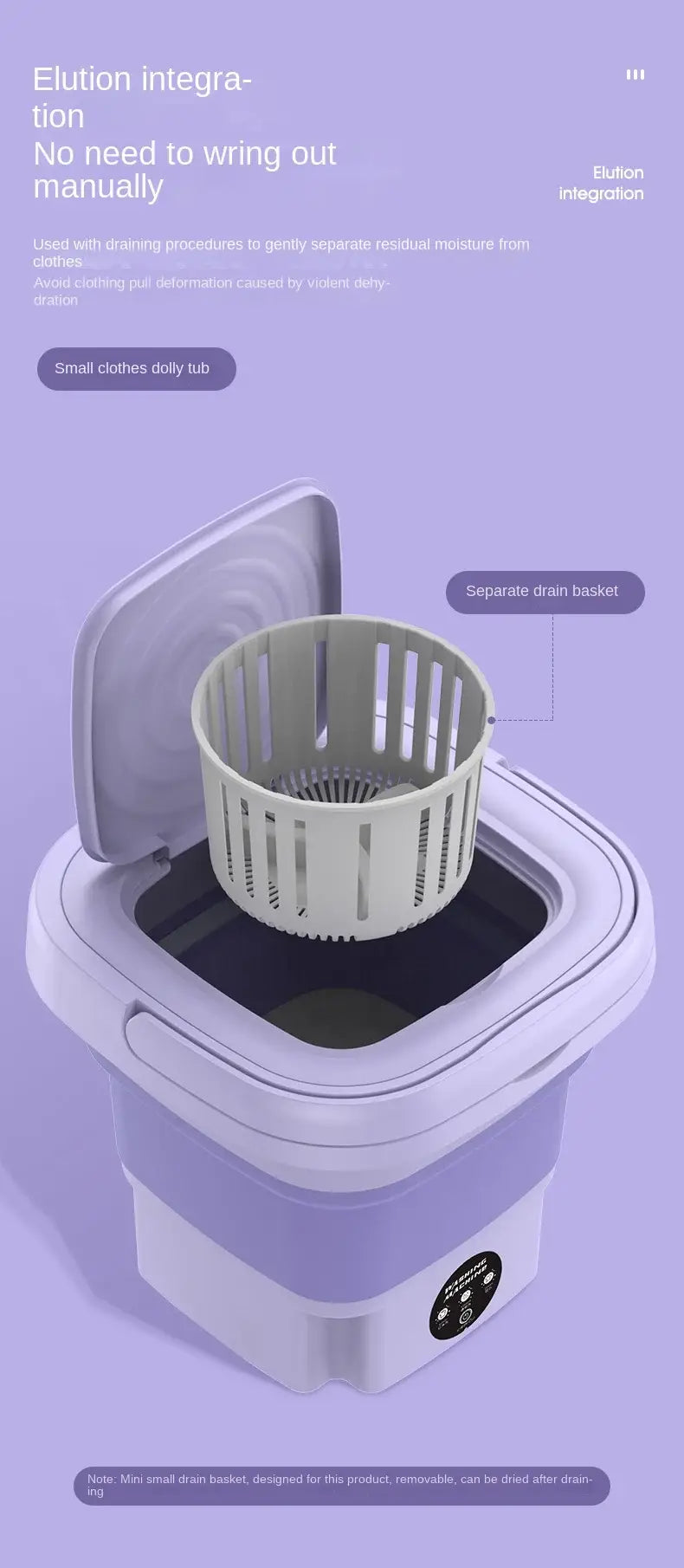 Portable Mini Washing Machine – Compact & Foldable