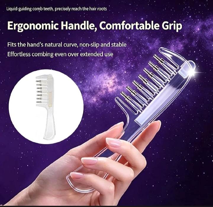Hair Oil Applicator Scalp Massager Bottle with Precision Comb