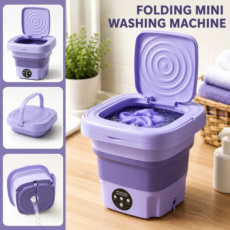 Portable Mini Washing Machine – Compact & Foldable